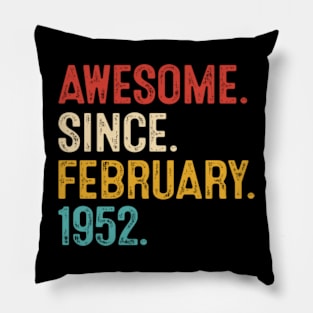 vintage birthday 1952 retro men Pillow