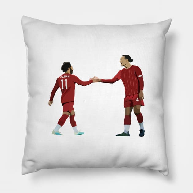 Mohamed Salah & Virgil van Dijk Pillow by Webbed Toe Design's