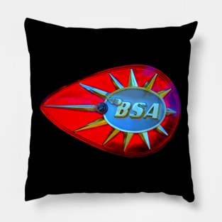 Vintage BSA Motorcycle Tank Badge Pillow