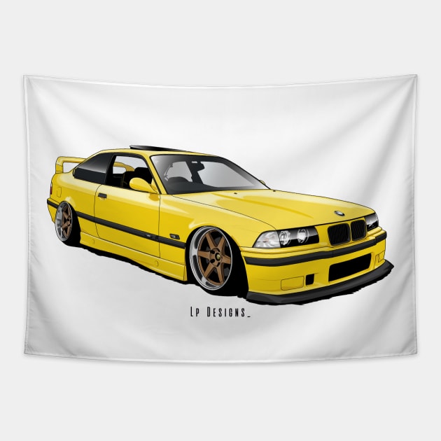 E36 M3 Tapestry by LpDesigns_