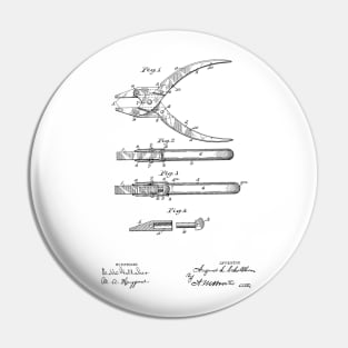 Pliers Vintage Patent Hand Drawing Pin