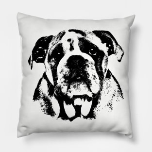 Cute English Bulldog Puppy Pillow