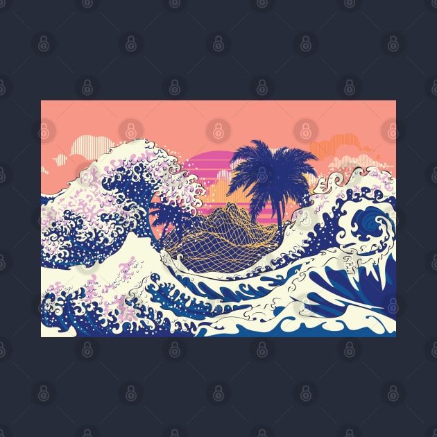 The great wave and Palms by AnnArtshock