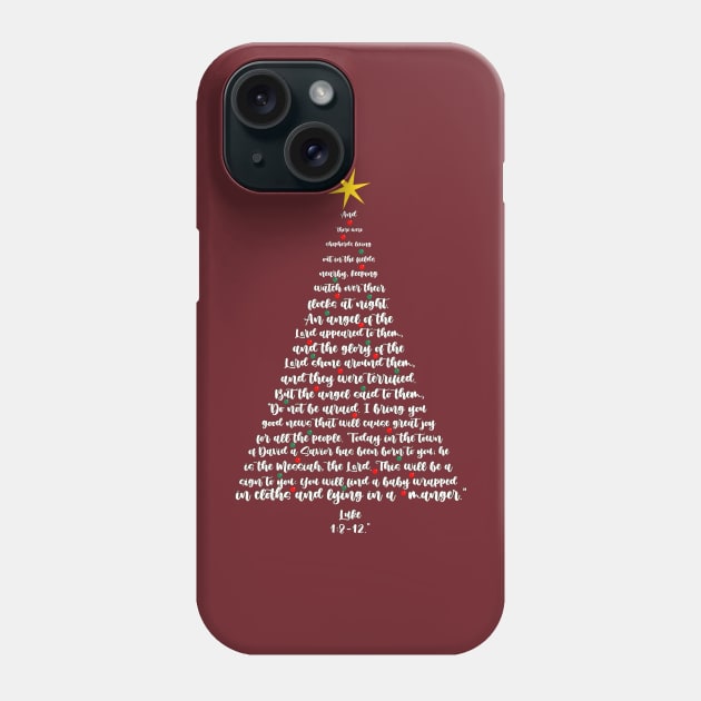 Lettering in a xmas tree Phone Case by Javisolarte