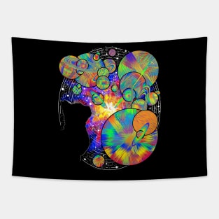 Cat Cosmos Kitty Comet Universe Space Graphic Vintage Cute Tapestry