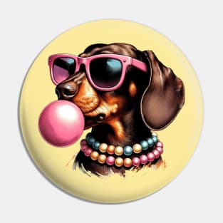 Dachshund Bubble Tee Pin