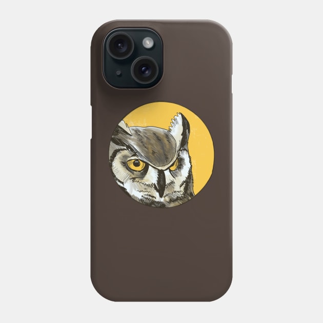 Owl- circle edit Phone Case by shehitsback