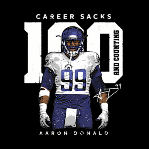 Aaron Donald Los Angeles R 100 Sacks by caravalo