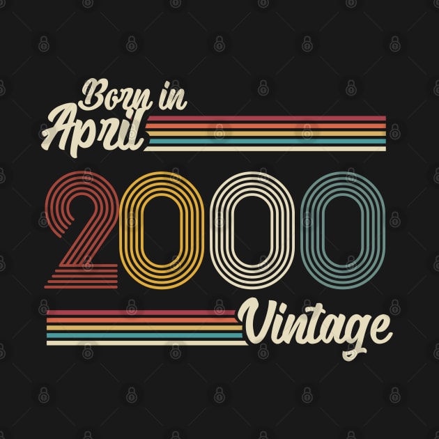 Vintage Born In April 2000 by Jokowow