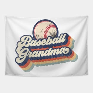 Retro Baseball Grandma Mother's Day Tapestry