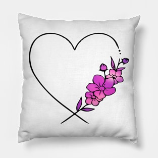 Heart with flowers Pillow