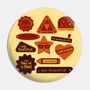 Positive Daily Affirmations - Sunset Colors Pin