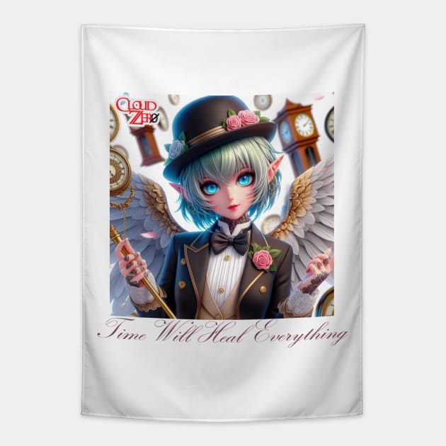 Cloud Zer0 Angel Girl Tapestry by PlayfulPandaDesigns