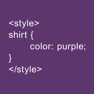 HTML Style - Purple T-Shirt