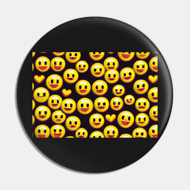 Happy Smiley Pattern Pin by Shadowbyte91