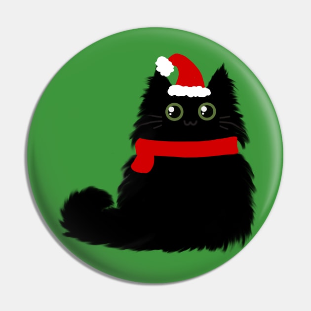 Christmas Kitty Pin by Megan Noble