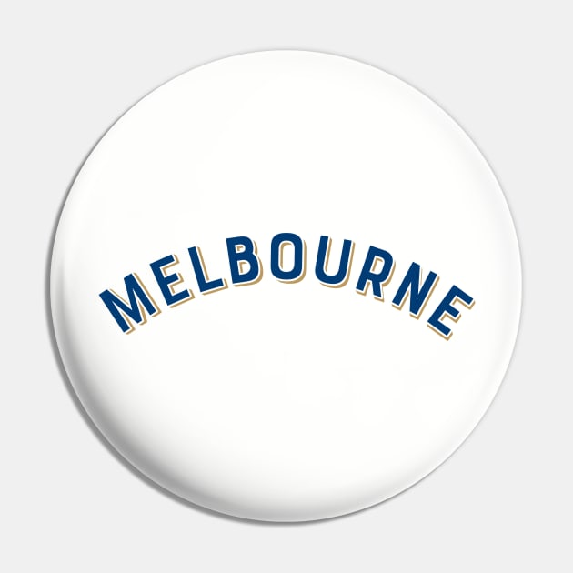 Melbourne Australia Vintage Arched Type Pin by Hashtagified