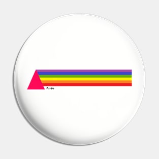 Rainbow pride with pink triangle Pin