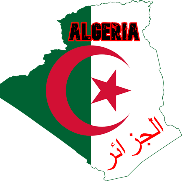 Algeria map & flag Kids T-Shirt by Travellers