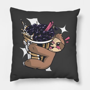 Sloth Bubble Tea Pillow