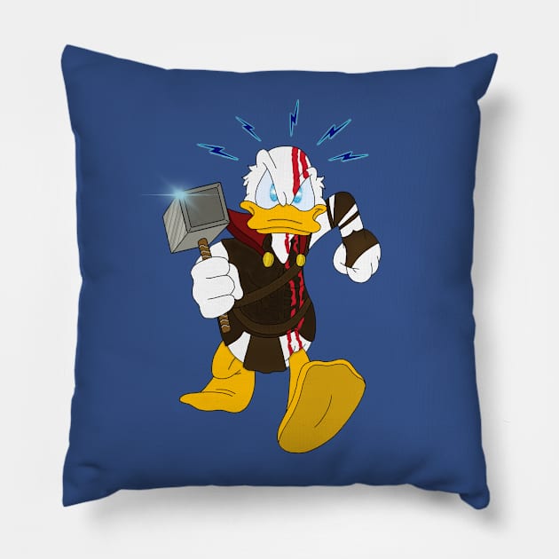 Duck of Thunder Pillow by WkDesign