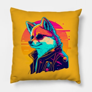 Synthwave doge Pillow