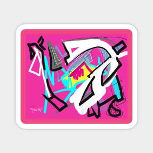 Pink abstract Magnet