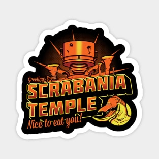 Greetings From Scrabania temple Magnet