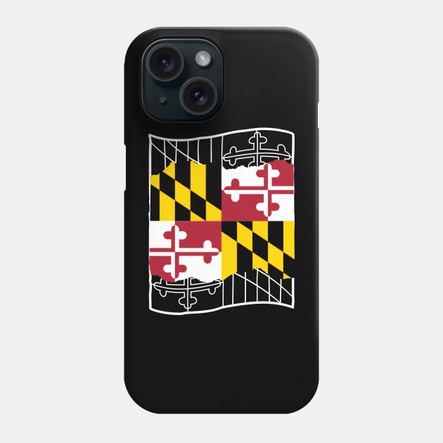 MARYLAND FLAG OUTLINE DESGIN Phone Case by The C.O.B. Store