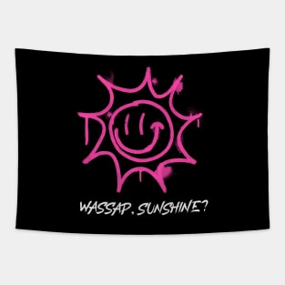 Wassap Sunshine , smiley , sun , grunge aesthetic Tapestry