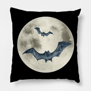 Full Moon Bats Pillow