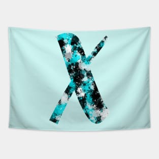 Paint Splash Letter X Tapestry