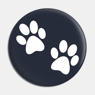 White Dog Paw Pin