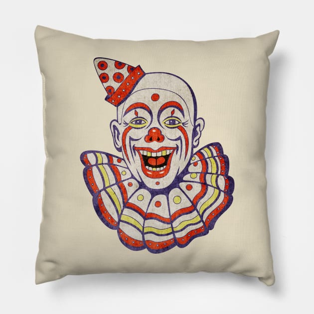 Vintage Circus Clown Pillow by OldSalt