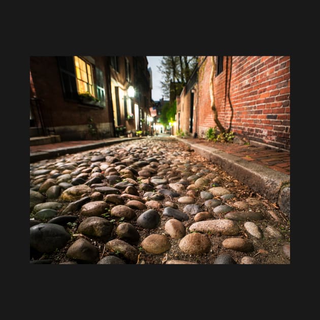 Acorn Street Cobblestone Detail Boston MA by WayneOxfordPh