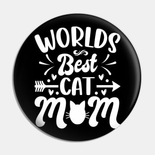 World's best cat mom Pin