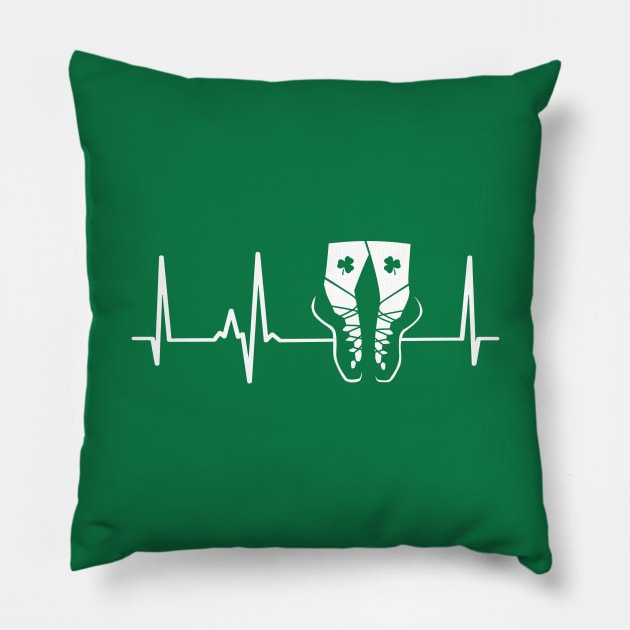 Irish Dance Heartbeat Funny St Patrick's Day Gift Women Girls Pillow by HCMGift