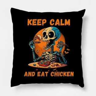 keep calm and eat chicken Pillow