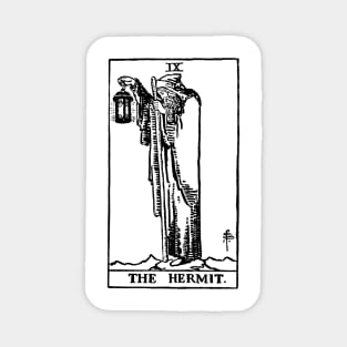 The Hermit Tarot in black Magnet