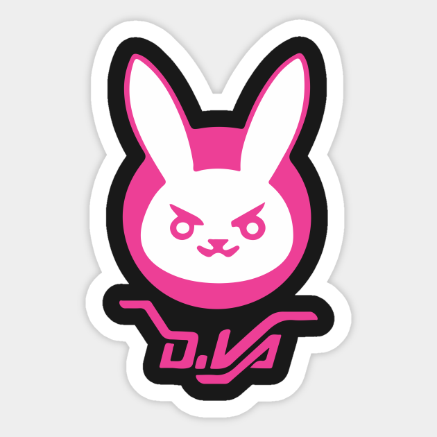 Dva Bunny Logo Overwatch Overwatch Sticker Teepublic