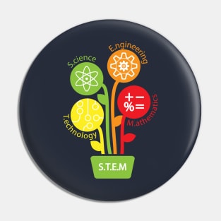 STEM: Science Technology Engineering Mathematics Shirts: Best Teacher Shirts Gifts Pin