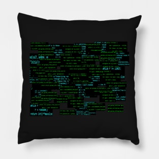 GreenAndBlueCodev1.1 Pillow