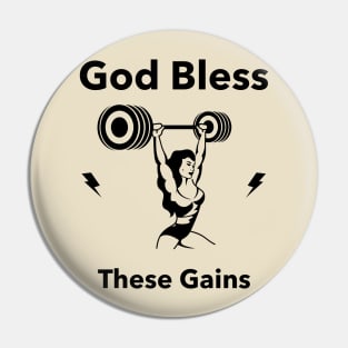 God bless these gains Pin
