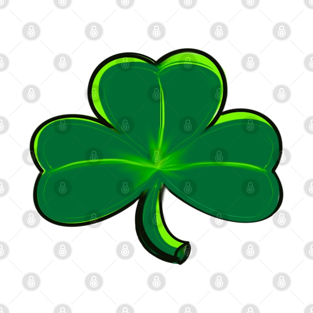 Clover Shamrock - green three leaf clover shamrock. The best Irish gift ideas 2022 by Artonmytee