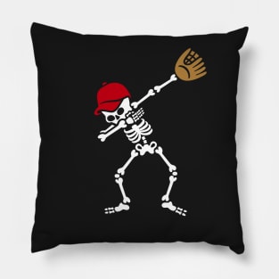 Dab dabbing skeleton baseball / softball Pillow