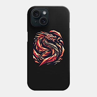 Geometric Firebreath | Abstract Dragon Design Tee Phone Case