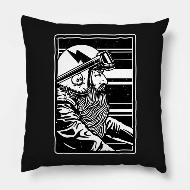 Beard and Ride Pillow by quilimo