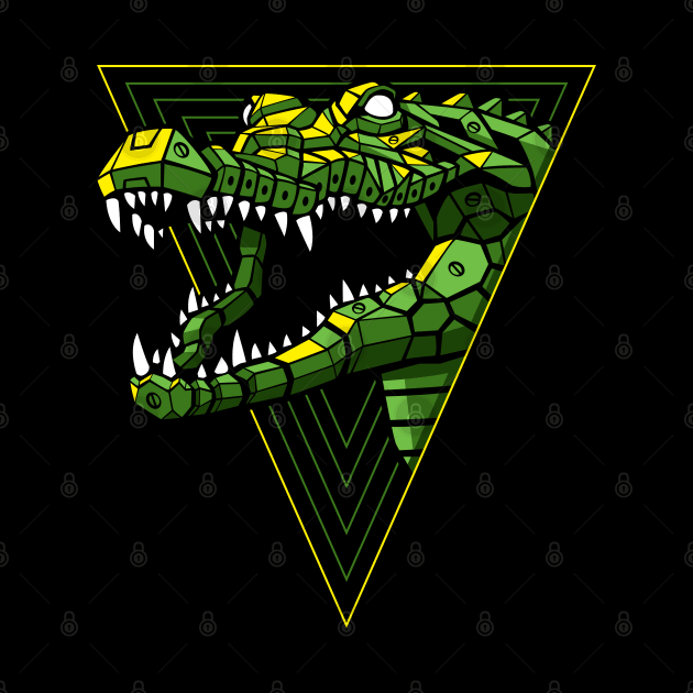 Cyber Crocodile Punk by albertocubatas