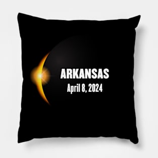 Total Solar Eclipse Arkansas 2024 Pillow