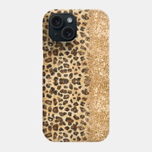 Leopard fur glitter Phone Case